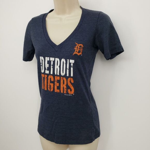 Detroit Tigers Spell-Out MLB T-Shirt Juniors Size Small Gray Short Sleeve - Picture 4 of 7